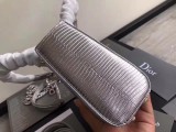 Dior   classic plaid lace drill small square bag iron hand chain chain messenger  package