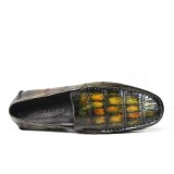 Handmade Luxury Fashion Party Designer Moccasins Alligator Crocodile Skin Male Genuine Leather Shoes Men Casual Shoes