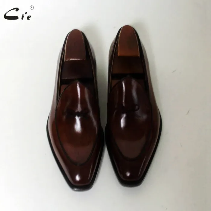 square toe bow tie brown boat  shoe hand-painted calf leather men shoe handmade can change color breathable men's loafer 171