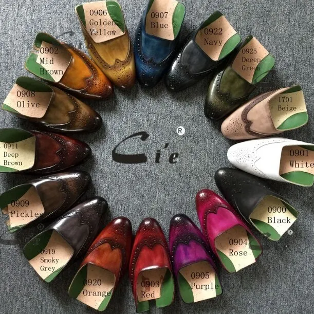 square toe patina hand-painted calf leather bespoke leather men shoe handmade calf leather breathable men's boat