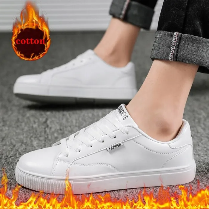 Brand Men's Fashion Shoes Casual Men's Shoes Cheap Men's Sneakers White Plus Cotton Shoes 2019 Men's Sneakers