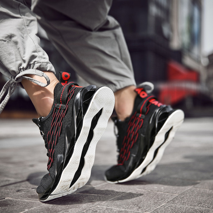 Men Black Casual Shoes Blade Running Shoes For Men Summer Breathable Comfort Outdoor Sneakers 46 Size Fashion Men's Sports Shoes