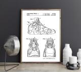 Sneakers patent for Nike Air Jordan lover,Shoes  wall art , posters, room decor,vintage print,blueprint, wall Decorations