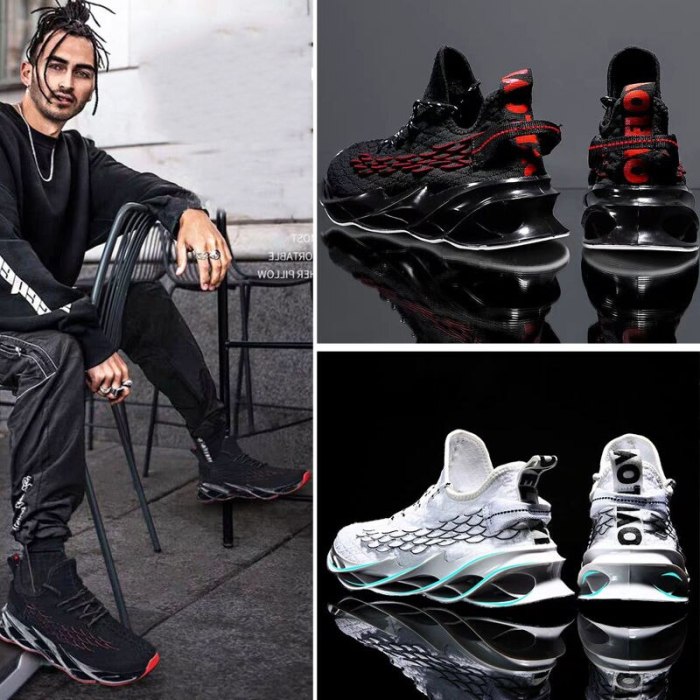 Men Black Casual Shoes Blade Running Shoes For Men Summer Breathable Comfort Outdoor Sneakers 46 Size Fashion Men's Sports Shoes