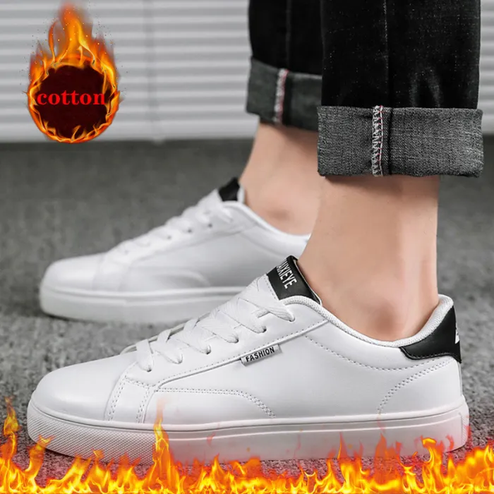 Brand Men's Fashion Shoes Casual Men's Shoes Cheap Men's Sneakers White Plus Cotton Shoes 2019 Men's Sneakers