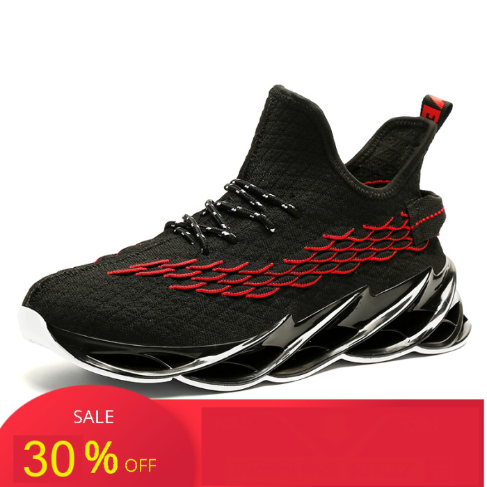 Men Black Casual Shoes Blade Running Shoes For Men Summer Breathable Comfort Outdoor Sneakers 46 Size Fashion Men's Sports Shoes