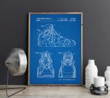 Sneakers patent for Nike Air Jordan lover,Shoes  wall art , posters, room decor,vintage print,blueprint, wall Decorations