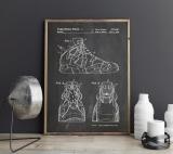 Sneakers patent for Nike Air Jordan lover,Shoes  wall art , posters, room decor,vintage print,blueprint, wall Decorations