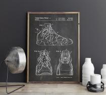 Sneakers patent for Nike Air Jordan lover,Shoes  wall art , posters, room decor,vintage print,blueprint, wall Decorations