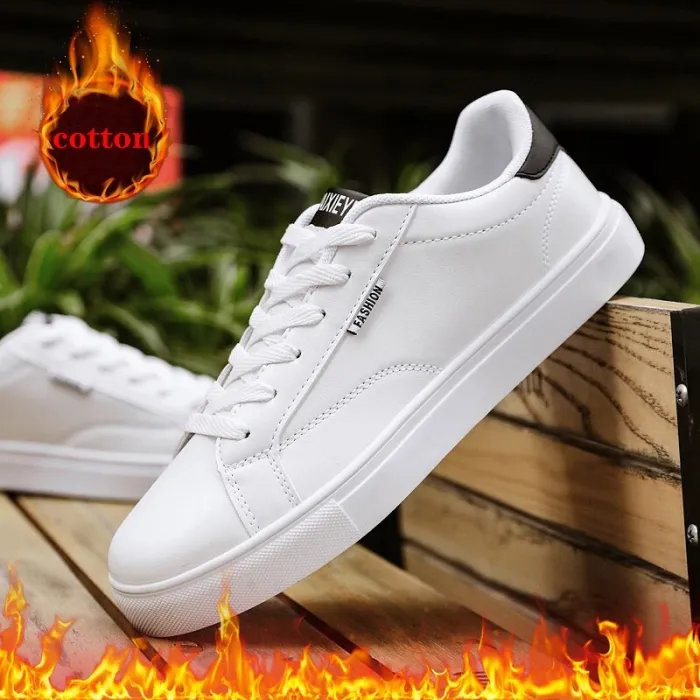 Brand Men's Fashion Shoes Casual Men's Shoes Cheap Men's Sneakers White Plus Cotton Shoes 2019 Men's Sneakers