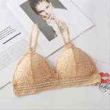 GUMPRUM Seamless Deep V Lace Bras For Women Wireless Push Up Bra Thin Comfort Soft Underwear Sexy Lingerie French Style Bralette