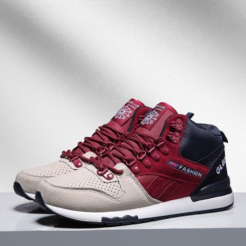 High Top Sports Shoes Mens Sneakers Breathable Anti-skid Running Shoes for Men Shockproof Walking Jogging Shoes Outdoor Trainers
