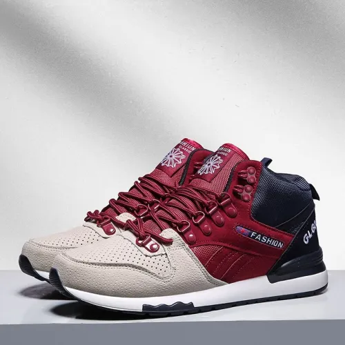 High Top Sports Shoes Mens Sneakers Breathable Anti-skid Running Shoes for Men Shockproof Walking Jogging Shoes Outdoor Trainers