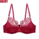 DKERT Plus Size Women Bras Ultrathin Sexy Lace Underwear Brassiere Soft Comfortable Bralette Push Up C D E Cup