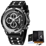 2020 LIGE Fashion Sport Watch Men Waterproof Mens Watches Top Brand Luxury Quartz  Silicone Strap