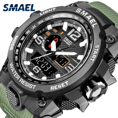 Men Military Watch 50m Waterproof Wristwatch LED Quartz Clock Sport Watch Male  Sport Watch Men S Shock