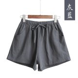 2020 New Hot Summer Casual Cotton Linen Shorts Women Plus Size High Waist Shorts Fashion Short Pants  Streetwear Women's Shorts