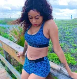 VAZN Camouflage Colorful Printed Sexy Two Piece Set Spaghetti Strap Sleeveless Crop Top And Sheath Short Pants Tracksuit LS6222