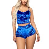 Sexy Lingerie Sets Two Pieces Bra Sets Velvet Underwear Ladies Intimates Tops And Pants Sleepwear Sets Clothing Sleepwear