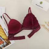 Sexy Seamless Deep V Lace Women Bra Wireless Thin Underwear Sexy Lingerie Lace Bras