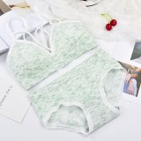 Seamless Active Bra  Set Fashion Bra Briefs Set For Women Lingerie Push Up Bralette With Pads Free Siz Sports Underwear Set