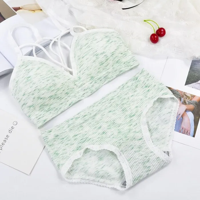 Seamless Active Bra  Set Fashion Bra Briefs Set For Women Lingerie Push Up Bralette With Pads Free Siz Sports Underwear Set