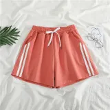 Women Shorts Summer Casual Solid Drawstring shorts high waist loose shorts for girls Soft Cool female short M-2XL