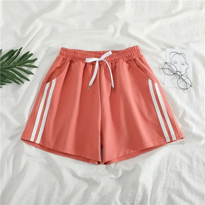 Women Shorts Summer Casual Solid Drawstring shorts high waist loose shorts for girls Soft Cool female short M-2XL
