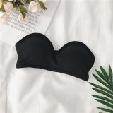 Sexy Strapless Bras for Women Wire Free Solid Color Brassiere Female Comfortable 3/4 Cup One-Piece Bra Women Sexy Lingerie