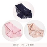Sexy Lace Panties Seamless Women Underwear Nylon Silk  Briefs Intimates Bikini Cotton Lingerie Amazing Briefs DULASI 3 pcs set