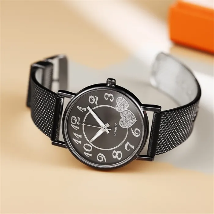 The Latest Top Watch Fashion Women Mesh Belt Watch Wild Lady Creative Gift