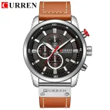 Luxury Brand Men Military Sport Watches Men's Quartz Clock Leather Strap Waterproof Date Wristwatch