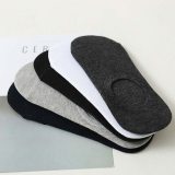 5Pair Fashion Happy Men Boat Socks Summer Autumn Non-slip Silicone Invisible Cotton Socks Male Ankle Sock slippers Meia