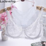 32-40 ABC Cup Intimates Hollow out Lace Bra And Briefs France Sexy Women Ultra-thin Underwear Bra Set Sexy Lingerie Bra Up Sofe