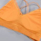 CHRLEISURE  Bralette Fitness Lace Thin Shoulder Strap Underwear Women Anti-light Shockproof Push Up Bra