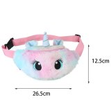2020 New Cute Unicorn Female Waist Bag Kids Fanny Pack Cartoon Plush Women Belt Bag Fashion Travel Phone Pouch Chest Bag