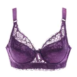 Meizimei Deep V Sexy Lingerie Lace Bras for Women thin Intimate Floral Plus Size Underwire Super Push up bhBrassiere Girl lady