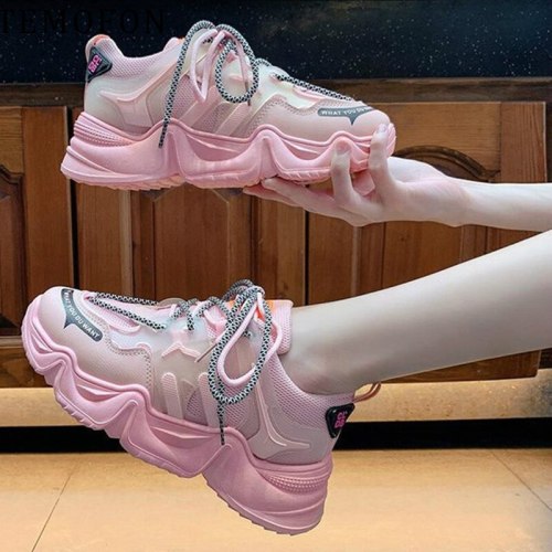 Platform Sneakers women Causal Shoes Fashion Height Increasing  5CM  Sports Sneakers Thick Bottom Chunky Shoes