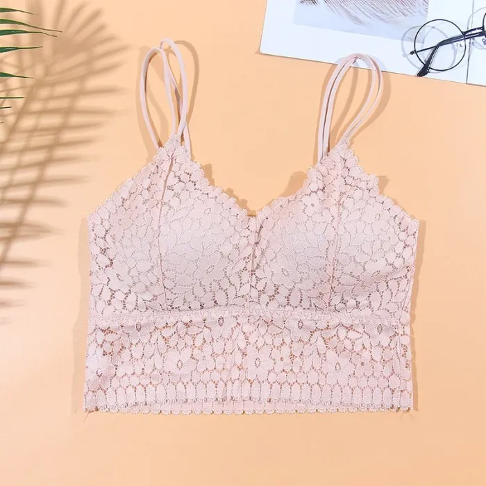 Sexy Lingerie Soft Bras For Women Hot Tank Top Female Lace Strap Wrapped Chest Shirt Lingerie  Push Up for Women Bra B0149