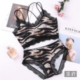 Lace Women Bra 4 Color Camfouge Leopard Underwear Bra Sets Bras And Panties Lace Lingeries B0191
