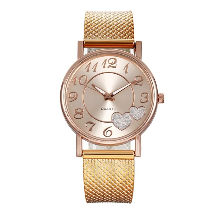 The Latest Top Watch Fashion Women Mesh Belt Watch Wild Lady Creative Gift