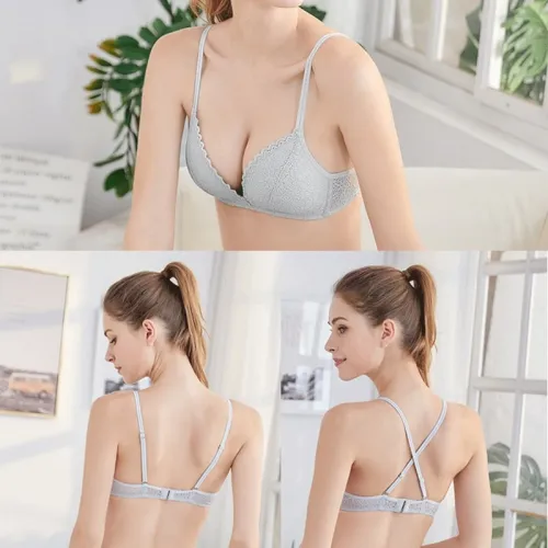 FINETOO Women Bra Sexy Lace Bralette Floral Wireless Bra Female Underwear A B Cup Sexy Lingerie Soft Solid Color Bras Brassiere