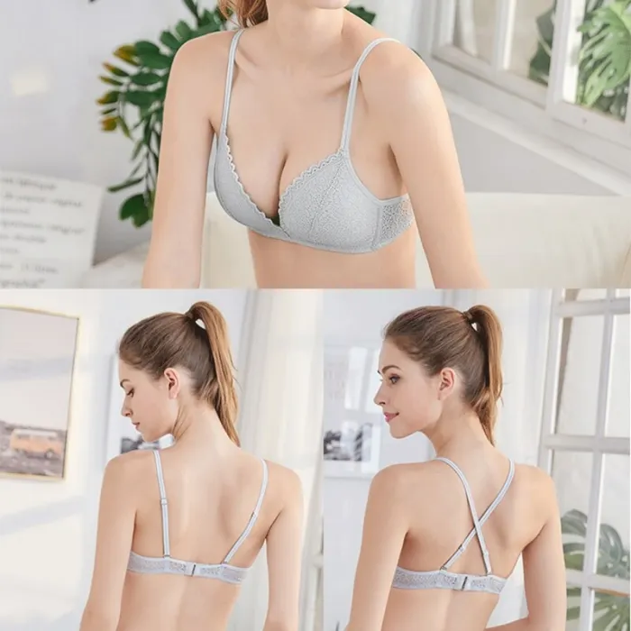 FINETOO Women Bra Sexy Lace Bralette Floral Wireless Bra Female Underwear A B Cup Sexy Lingerie Soft Solid Color Bras Brassiere