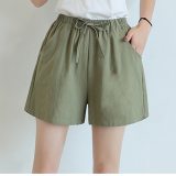 2020 New Hot Summer Casual Cotton Linen Shorts Women Plus Size High Waist Shorts Fashion Short Pants  Streetwear Women's Shorts