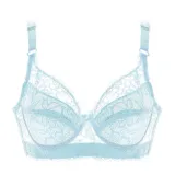 Meizimei Deep V Sexy Lingerie Lace Bras for Women thin Intimate Floral Plus Size Underwire Super Push up bhBrassiere Girl lady