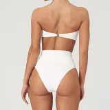 High Waist Bikini 2020 Sexy Black Swimwear Women Swimsuit High Leg Bandeau Bikinis Set Swimming for Bathing Suit Woman Swimsuits