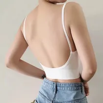New Thin Strap Bralette Sexy Lingerie Seamless Soft Sexy Bras For Women Wireless Push Up Bra Comfortable Backless Underwear