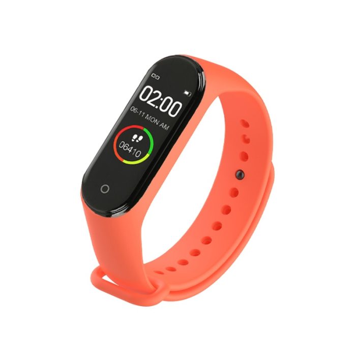 Portable Men's And Women's Waterproof Smart Color Screen M4 Watch Heart Rate Monitor Monitoring Health Tracker Sports Bracelet