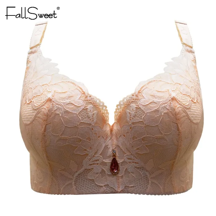 FallSweet Women Bras Push Up Lace Bra Sexy Plus Size Brassiere Comfort Underwear Female