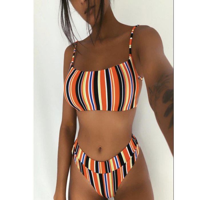 Rubylong 2019 Ruffles Bikini Women Sexy Vintage Swimsuit Brazilian Thong Bikini Set Female Retro Swimwear Push Up Bathing Suit